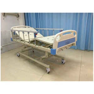 High quality good price Hospital Furniture, Folding Metal 3 crank Manual Hospital Bed, Hospital Furniture