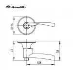 High quality interior door knob handle