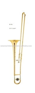 High quality low price trombone brass trombone gold paint trombone