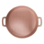High quality pasta plate custom colorful ceramic baking plate with two handle