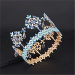 High Quality Queen Crown Gold Bridal Pageant Tiara Pageant Miss Universe Crown
