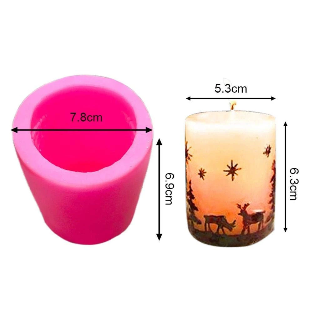 High quality silicon candle mold making christmas flexible silicone rubber candle mold Small craft silicone candle molds