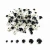 Import High Quality Silver Base Mixed Size Round Shape Sew on Rhinestones with Regular 4 Claw from China