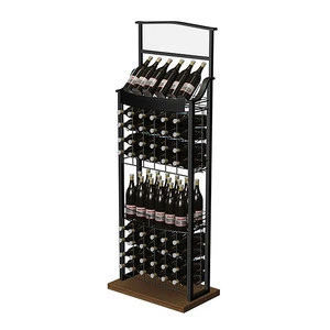 High Quality Stand Gondola Shelving Brand New European Style Custom Metal Display Racks Product Stands Tray Wine Rack