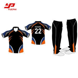 High quality sublimated custom cricket uniforms with brand logo and team name