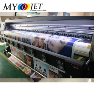 High speed industrial 3.2m inkjet printer xp600 eco solvent printer flex banner printing machine in china
