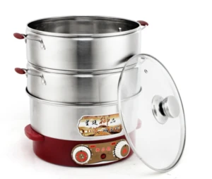 hign quality stainless steel steamer and cooking pots 2 layer food steamer pot