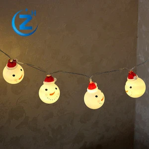 Holiday lighting hanging tree top snowman design china factory wholesale waterproof battery outdoor led decoration light