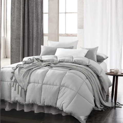 Home comfort soft luxury adult bedding quilted down comforter sets