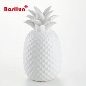 Home decor ceramic pineapple wholesale white vases