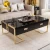 Import Home metal furniture sets white glass coffee table and tv stand gold center table modern coffee table for sale from China