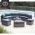 Import home rattan half moon outdoor sofa garden furniture set semi circle rattan sofa  outdoor furniture from China