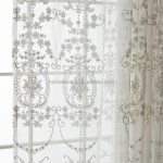 Homeland Textiles Embroidery Sheer Tulle Curtains