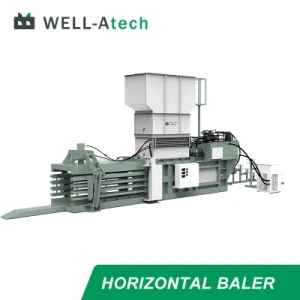 Horizontal Baler Machine Cardboard Scrap Paper Straw Domestic Waste Automatic Baler