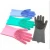 Import Hot Household Silicone Rubber Dish Washing Gloves Reusable Heat Resistant For Cleaning from China