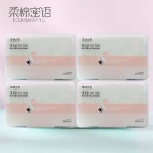 Hot pure smooth facial cotton pads cosmetic makeup remover cotton
