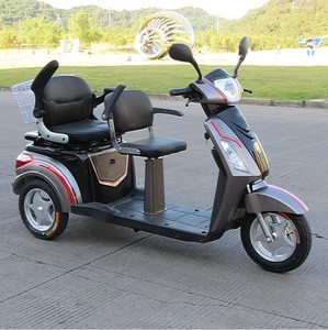 Hot sale 3 wheel  tricycle 2 seat electric  mobility scooter for old, disabled, handicapped people