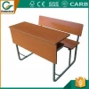 Hot sale and cheap double student desk and chair for school furniture