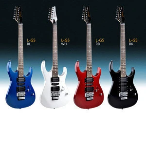Hot sale double wave design H-S-H pickup electric guitar made in china