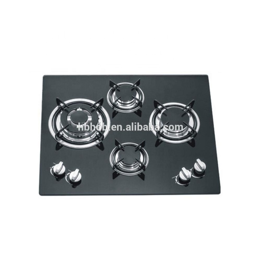 Hot sale kitchen appliance cooking tempered glass cooker stove 4 Burners Gas Hob