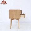 Hot Sale New Design Natural  Wooden Bedside Cabinet Nightstand With 2 Drawers