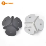 Hot sale Suitcase corner protectors metal book plum shaped corner for toolbox FS3046
