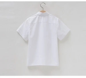 Hot- -Sale White Shirts New Year Kids Short Sleeve Boy Girls Shirt Formal School Uniform