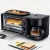 Import hot selling 3 in 1 Home breakfast machine coffee maker electric oven toaster grill pan bread toaster from China