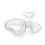 Import Hot Selling Heart Shape Crystal Clear Heart Shape Glass Bowl With Gold Rim from China