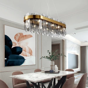 hotel wedding decorate living room bronze pendant ceiling home modern luxury glass chandelier hanging light