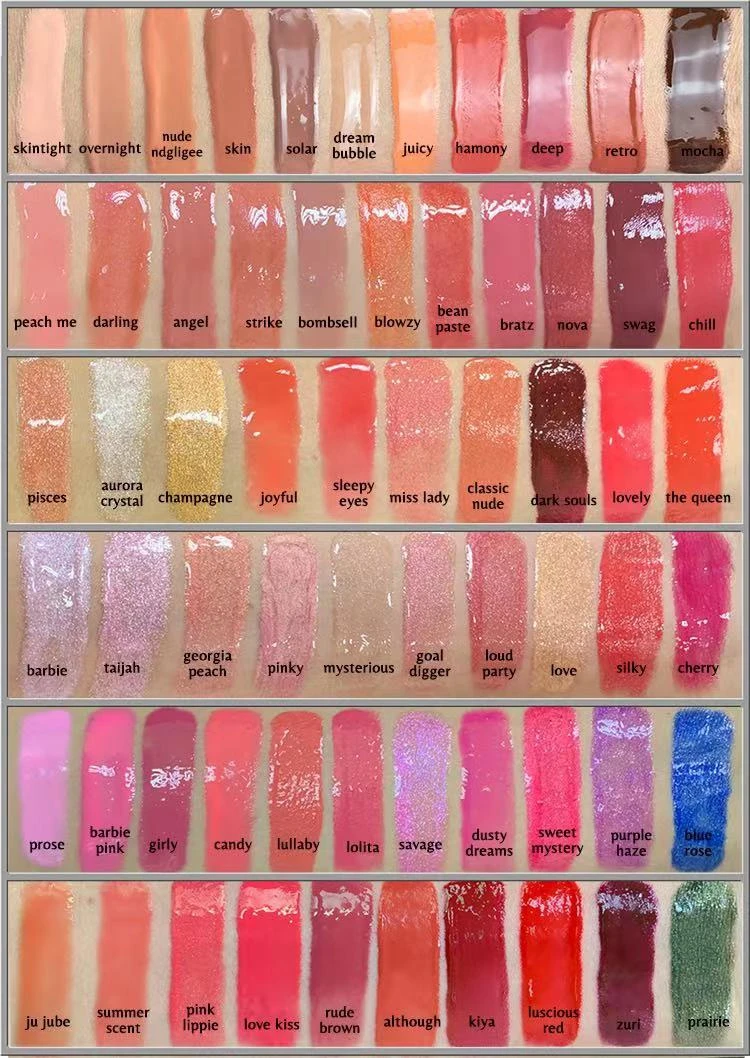 Hottest clear lip gloss private label custom with rhinestone lipgloss tubes