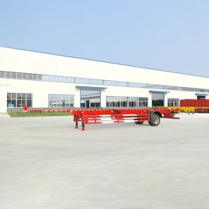 HUALU Manufacturers 40ft 12m Container Trailer Chassis Transport 20 Feet 40 ft Container Chassis Skeleton Trailer
