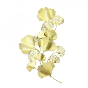 HYKING Hot Sale Metal Gold Ginkgo Leaves 26&#x27;&#x27; Wall Decor Bedroom Home Decoration