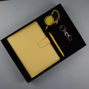 In stock Low Moq Yellow Promotional Office Gift set with logo printing