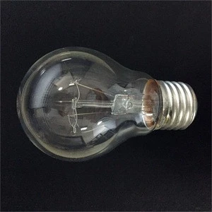 Incandescent bulb e27 100 watt clear glass shell bulb a55 a58 a60 iron base chinese direct supply OEM