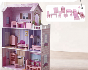 Indoor Children Educational Toy Wooden Doll House