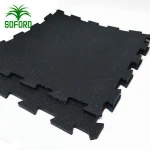 Indoor waterproof 8mm Interlocking rubber flooring for gym