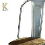 Industrial chair with wooden top