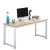 Import industrial style wood surface steel leg computer desk home office furniture writing desk from China