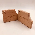 Infant Cookie Baby Wood Teether Biscuits Shape Natrual Wooden Baby Teether Toys Wood Teething Accessories Baby Shower Gifts