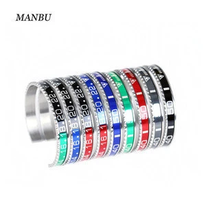 Italian fashion bangles cuff silver bracelet men stainless steel speedometer bracelet