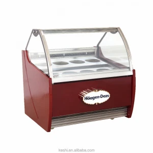 Italian gelato ice cream dipping cabinets/ used ice cream showcase freezers