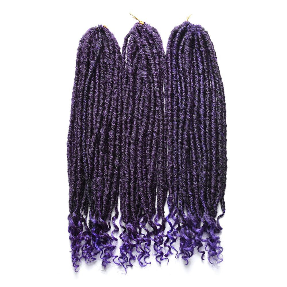 JFY 18Inch Synthetic Hair Faux Dread Locs Afro Kinky Bulk Twist Goddess Faux Locs For Crochet Braid Hair