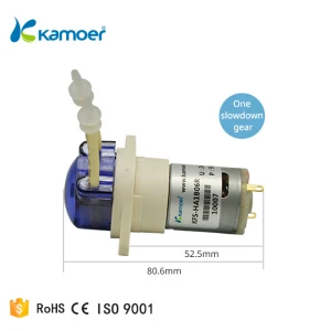Kamoer KFS brushed 12v DC electric motor gear pump peristaltic liquid dosing pump for chromatograph with silicone tubing