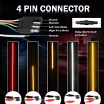 KEEN 60'' Car Van Tailgate LED Light Bar For Truck Tail Lights with Running Brake Reverse Turn Signal for Pickup RV Trailer Lamp