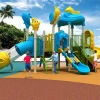 Kids plastic slide playhouse outdoor playground equipment for kindergarten