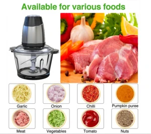Kitchen electric food chopper with low noise multi-function baby food processor