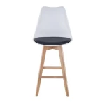 kitchen island modern dining room bar chair wood wooden bar chair alto high footrest leather bar chair