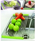 Kitchen supplies convenient and practical silicone + 12pcs stainless steel filter water shelf
