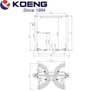 KOENG. car lift.2 Post Lift (Gate type) - KET 4000G Made in Korea